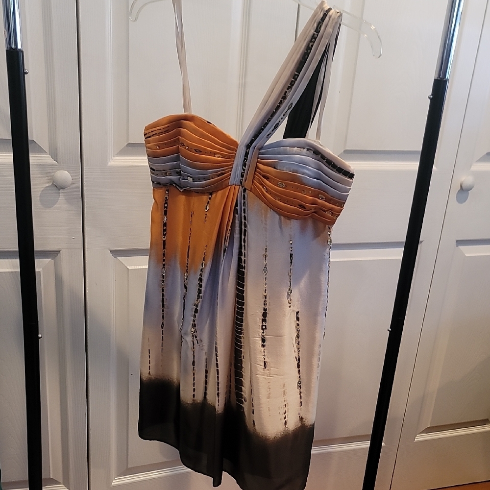 BCBGMaxAzria Cream Silk Dress